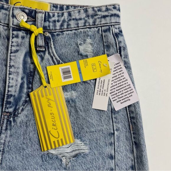 NWT CIRCUS NY High Waist Wide Leg Crop Jeans‎ Size 25 in StrongMan Acid Wash - Picture 5 of 10